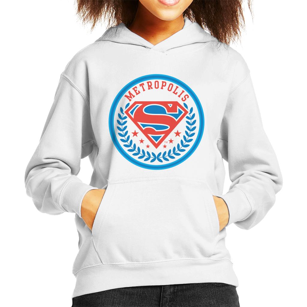 Superman Comic Metropolis Logo Kid's Hooded Sweatshirt product image 4