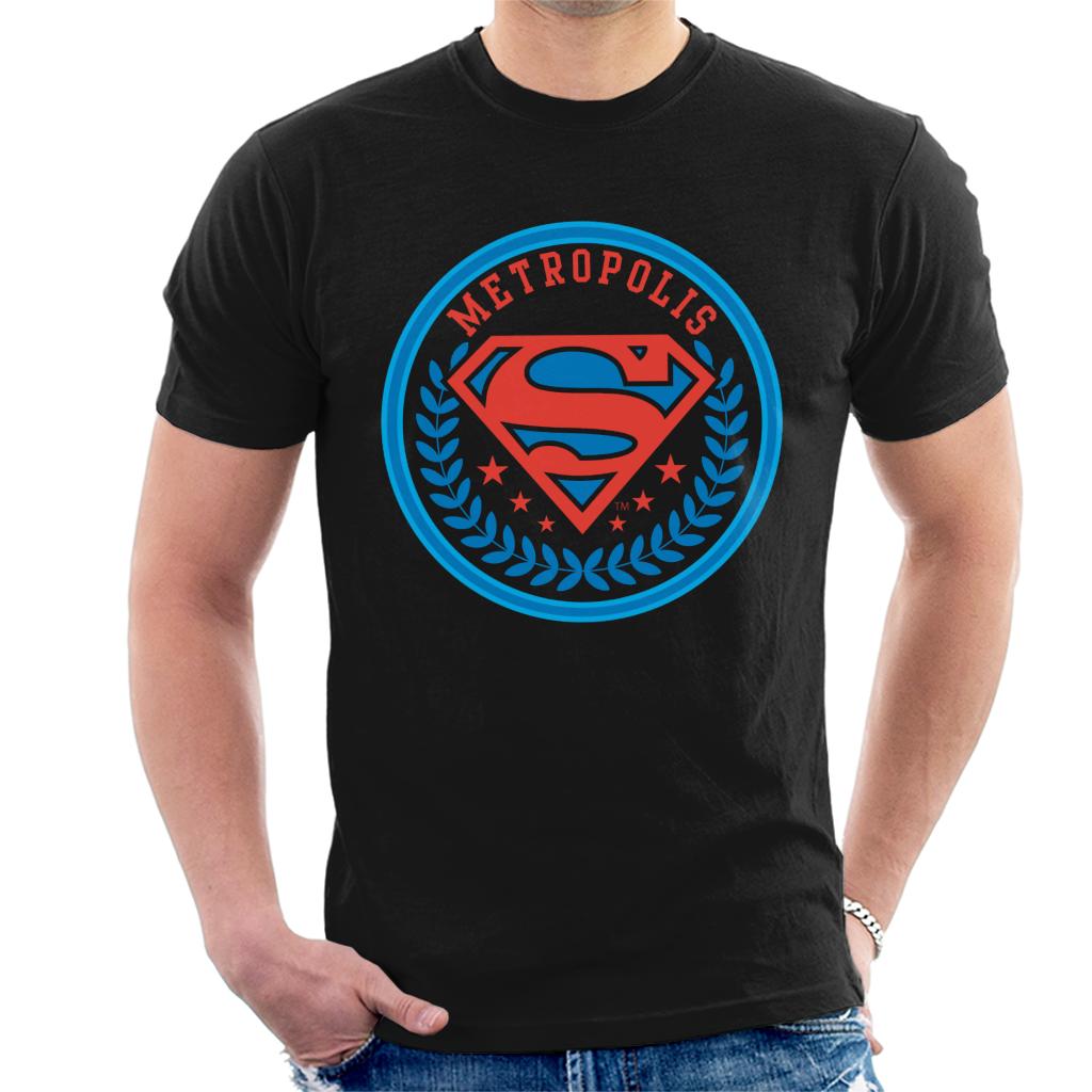 Superman Comic Metropolis Logo Men's T-Shirt product image 1