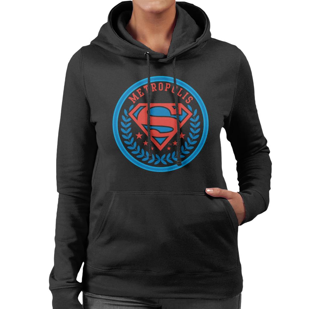Superman Comic Metropolis Logo Women's Hooded Sweatshirt product image 1