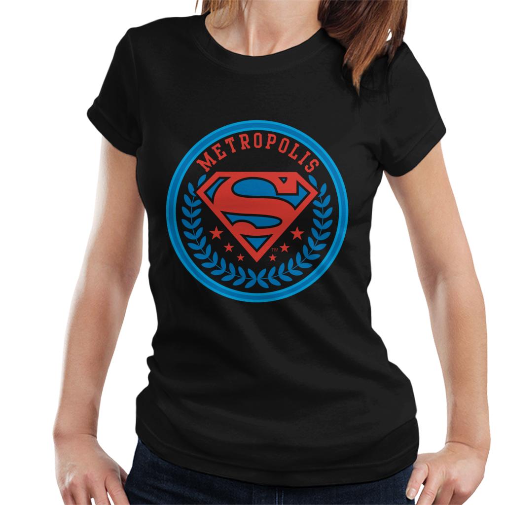 Superman Comic Metropolis Logo Women's T-Shirt product image 1