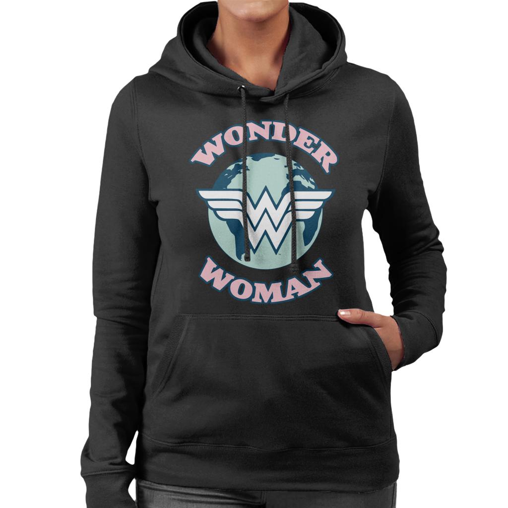 Wonder Woman Globe Logo Women's Hooded Sweatshirt product image 1