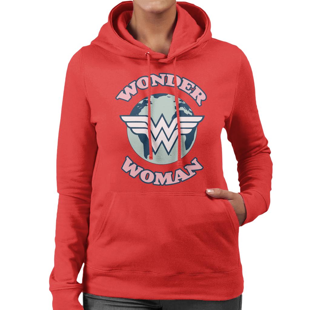 Wonder Woman Globe Logo Women's Hooded Sweatshirt product image 4