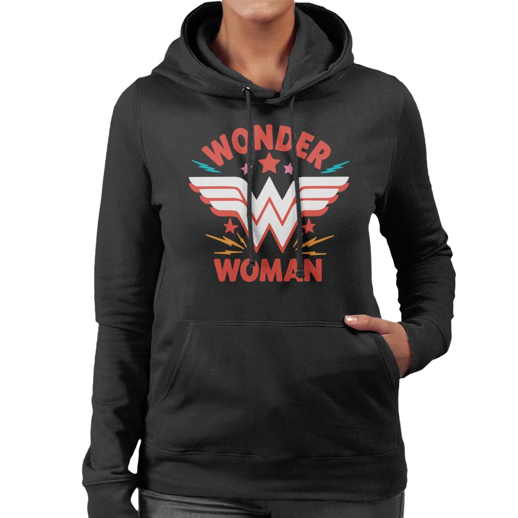 Wonder Woman Red Logo Women's Hooded Sweatshirt product image 1