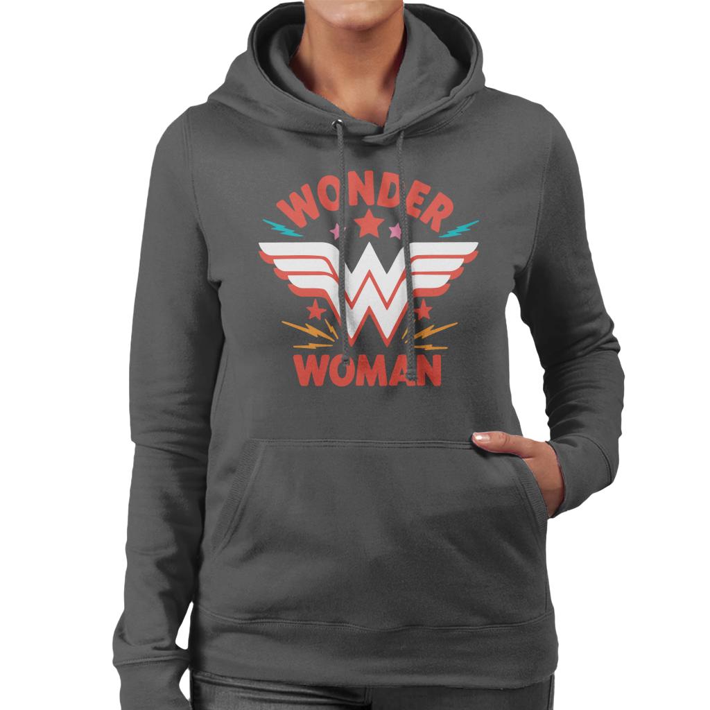 Wonder Woman Red Logo Women's Hooded Sweatshirt product image 4