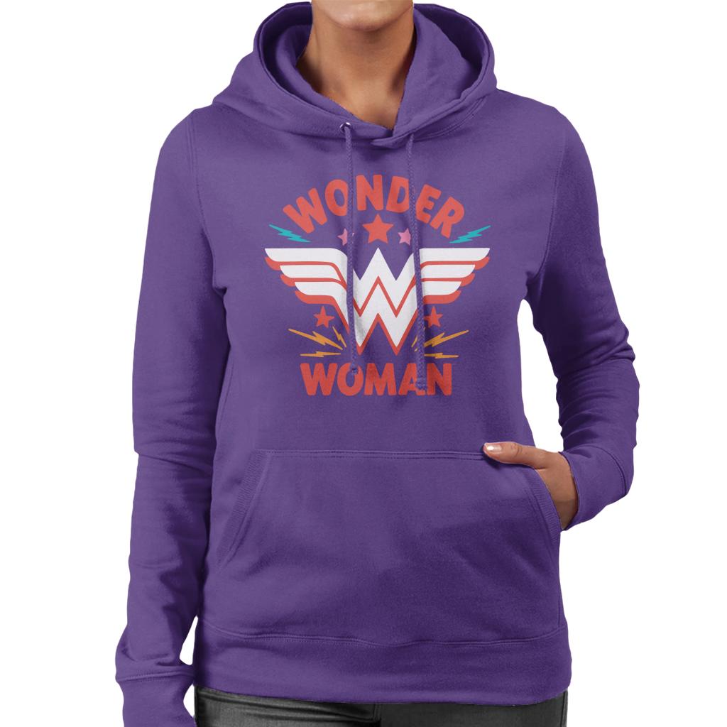 Wonder Woman Red Logo Women's Hooded Sweatshirt product image 6