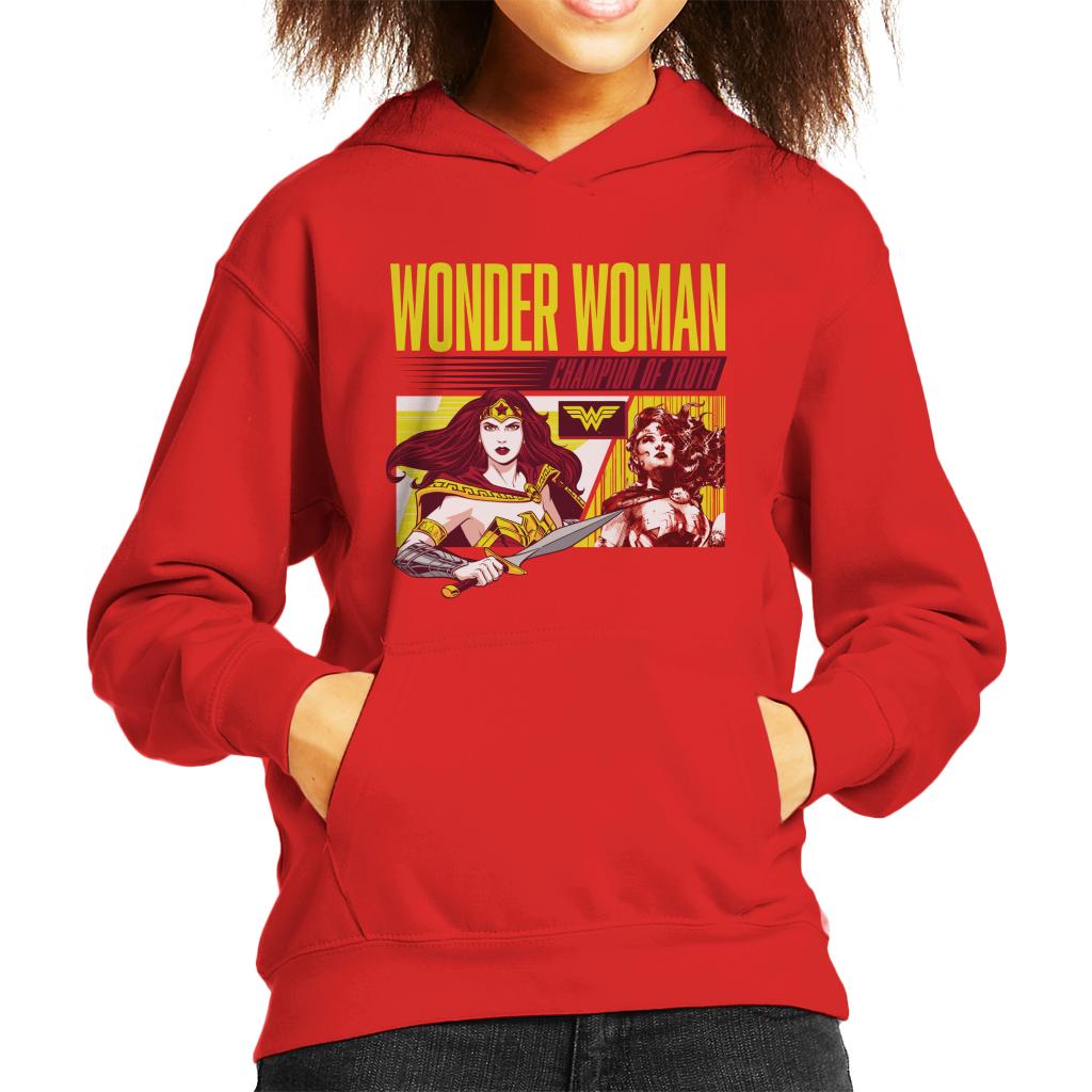 Wonder Woman Champion Of Truth Kid's Hooded Sweatshirt product image 1