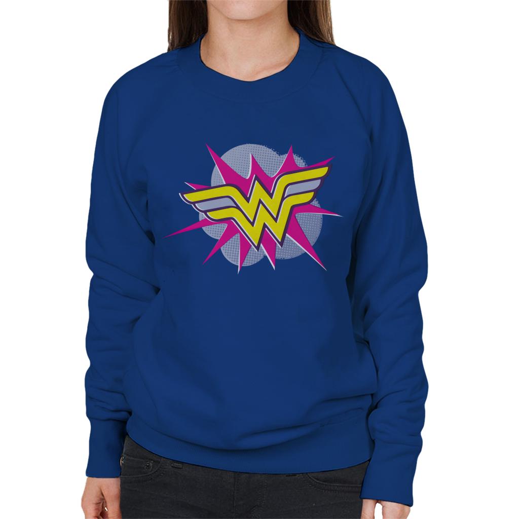 Wonder Woman Pink And Yellow Logo Women's Sweatshirt product image 4