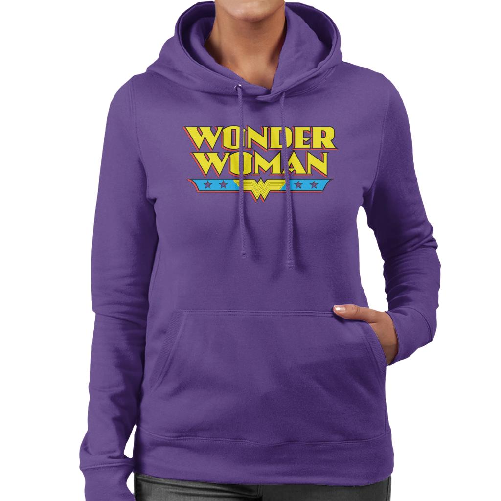Wonder Woman Yellow Logo Women's Hooded Sweatshirt product image 4