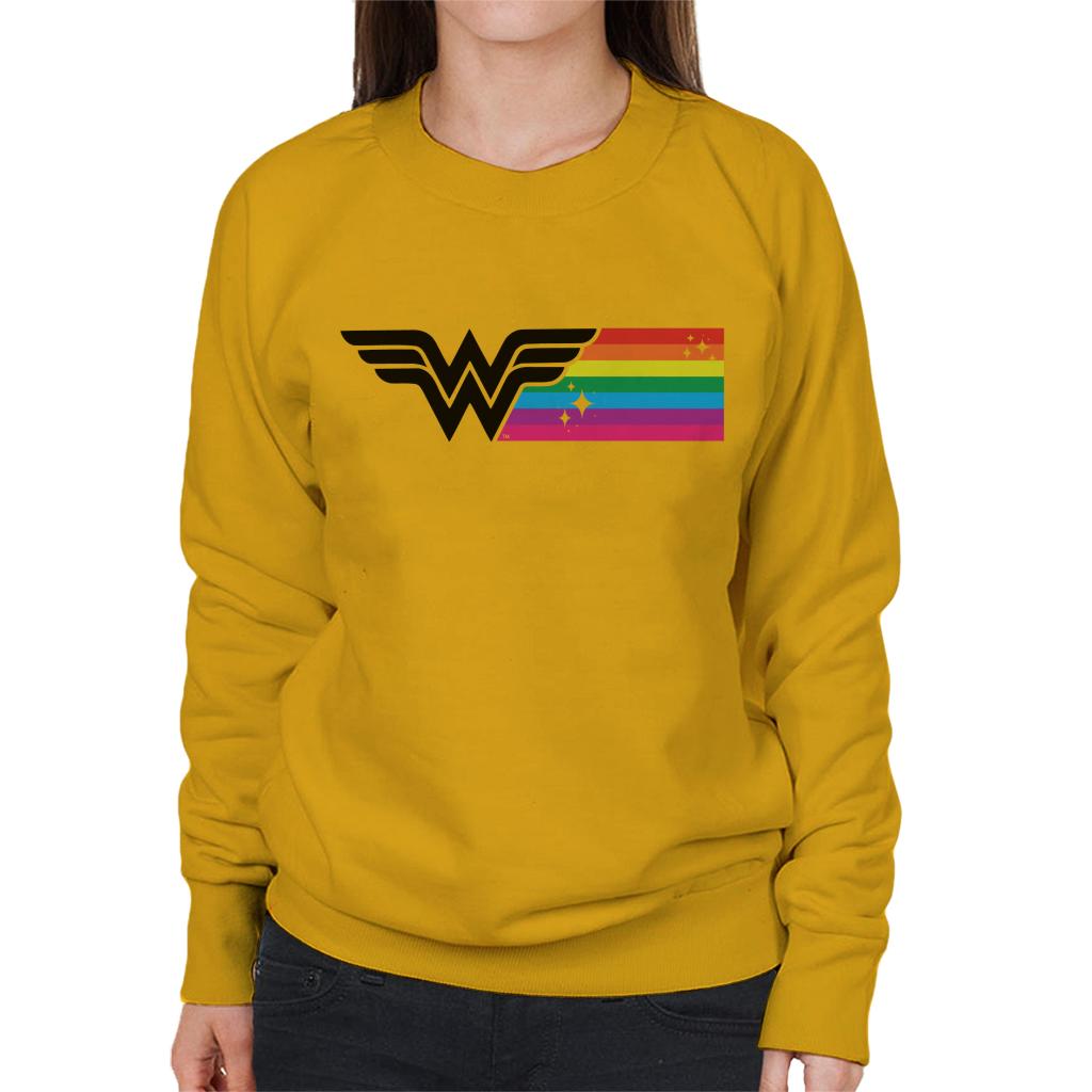 Wonder Woman Black Logo Rainbow Women's Sweatshirt product image 4