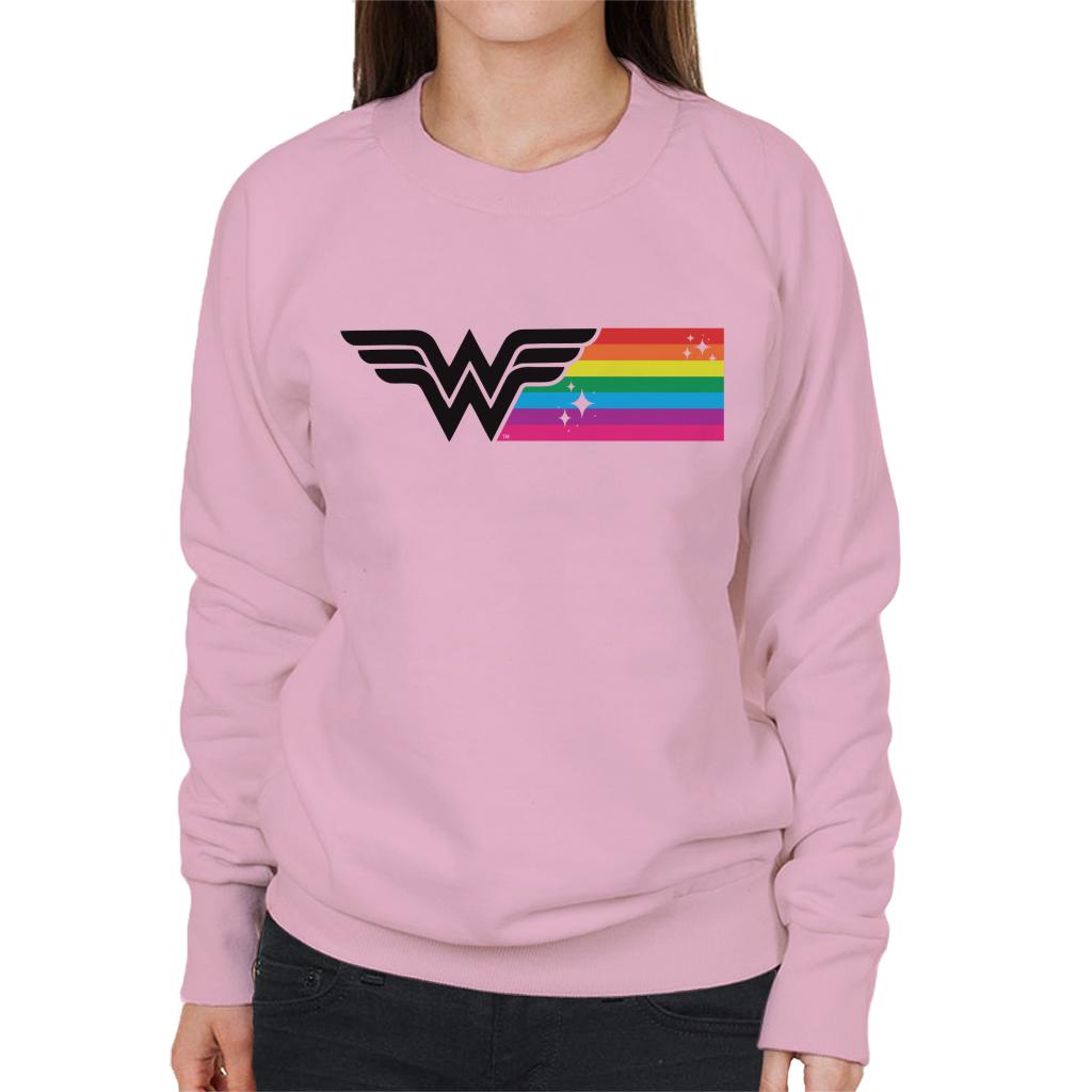 Wonder Woman Black Logo Rainbow Women's Sweatshirt product image 6
