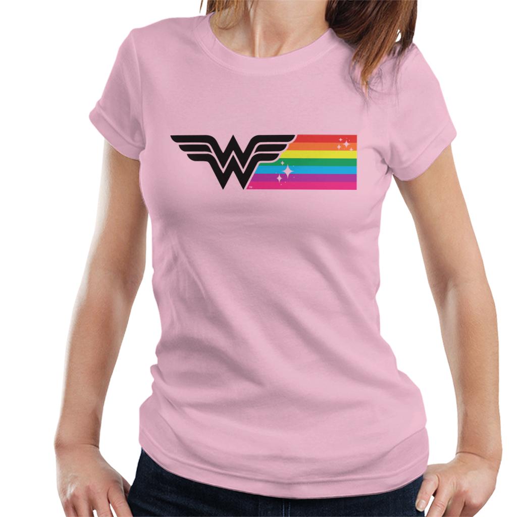 Wonder Woman Black Logo Rainbow Women's T-Shirt product image 6