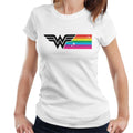 Wonder Woman Black Logo Rainbow Women's T-Shirt product image 1