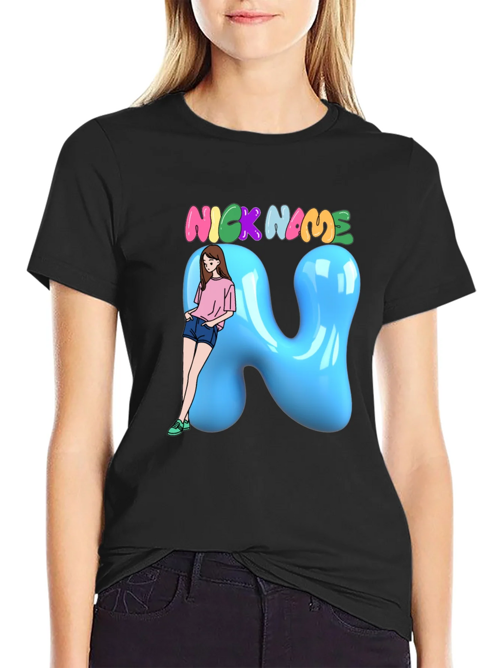 Fun Cartoon Nick Name T-Shirt product image 2