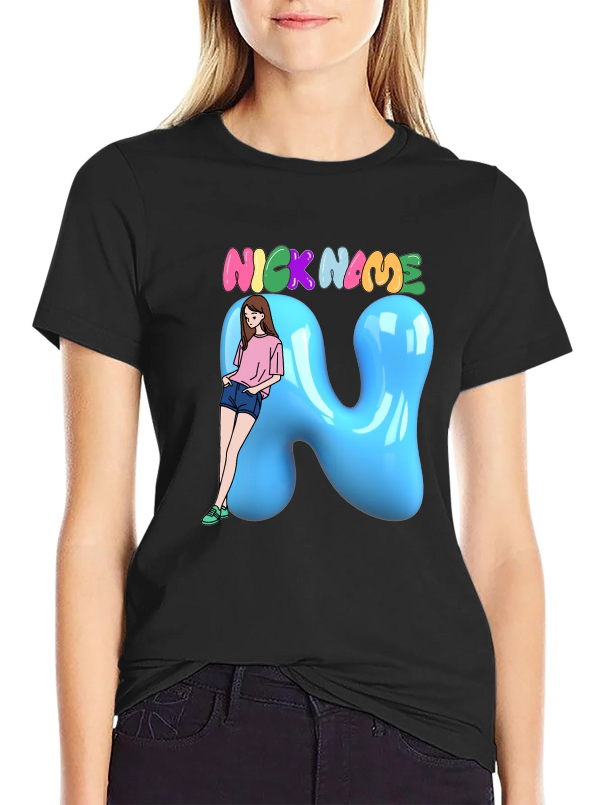 Fun Cartoon Nick Name T-Shirt product image 2