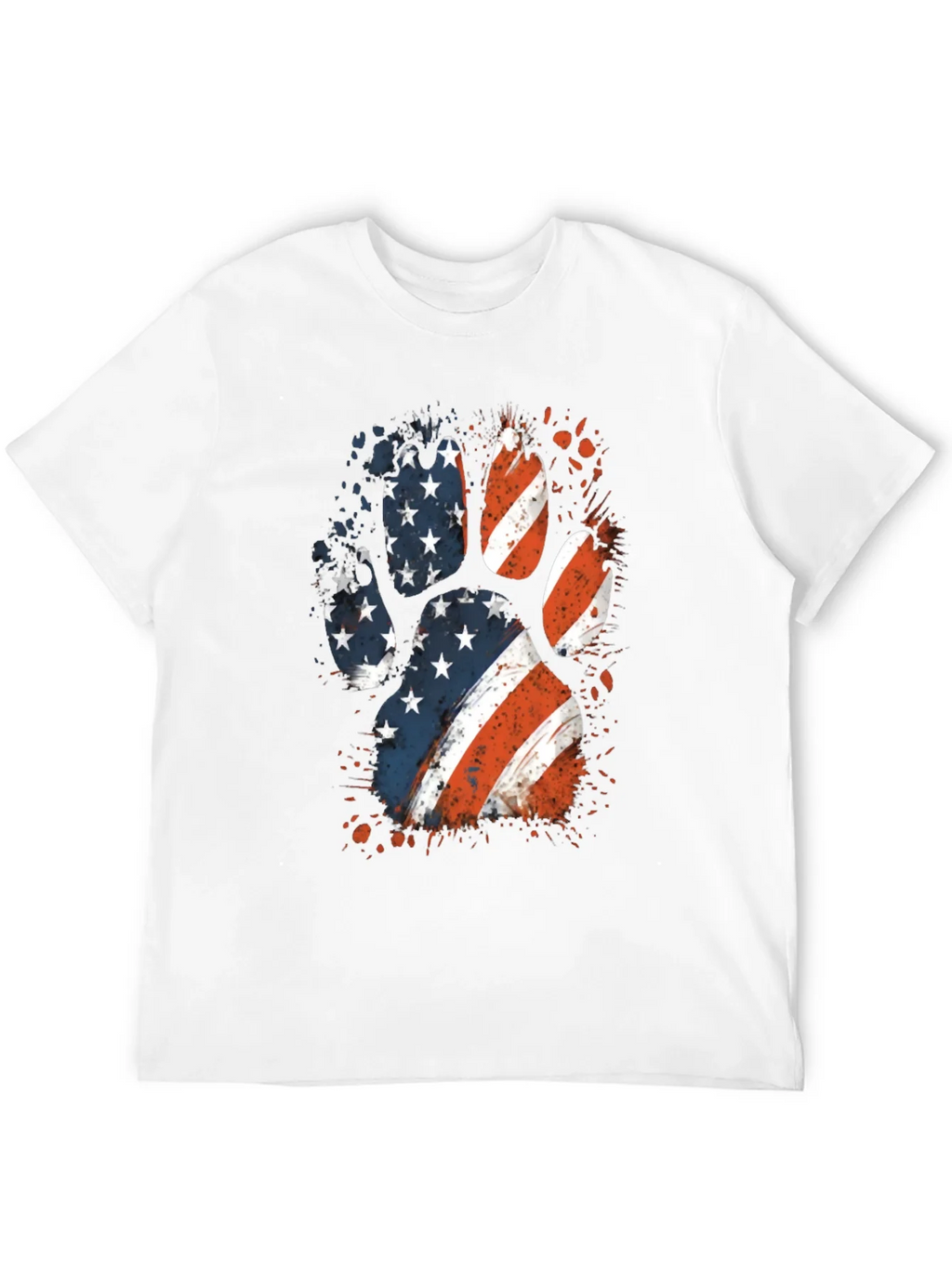 Patriotic Dog Paw Print Graphic Tee product image 11