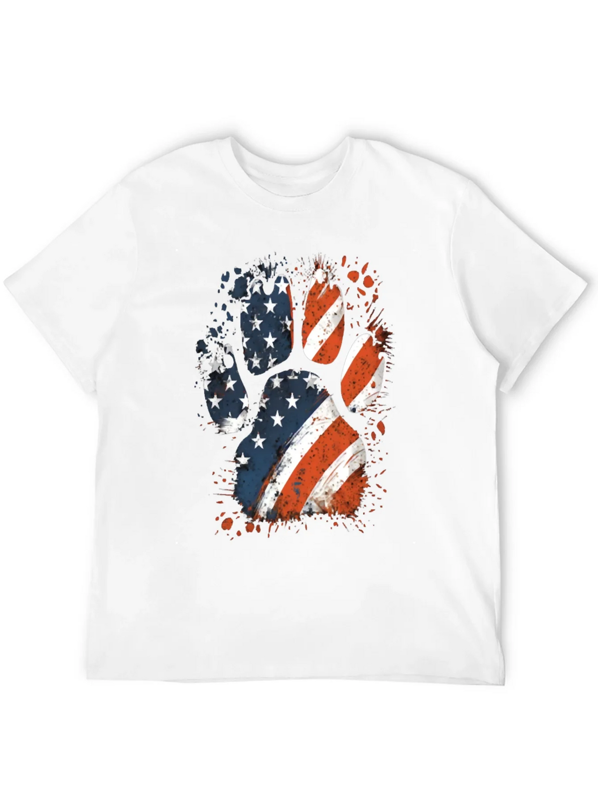 Patriotic Dog Paw Print Graphic Tee product image 11