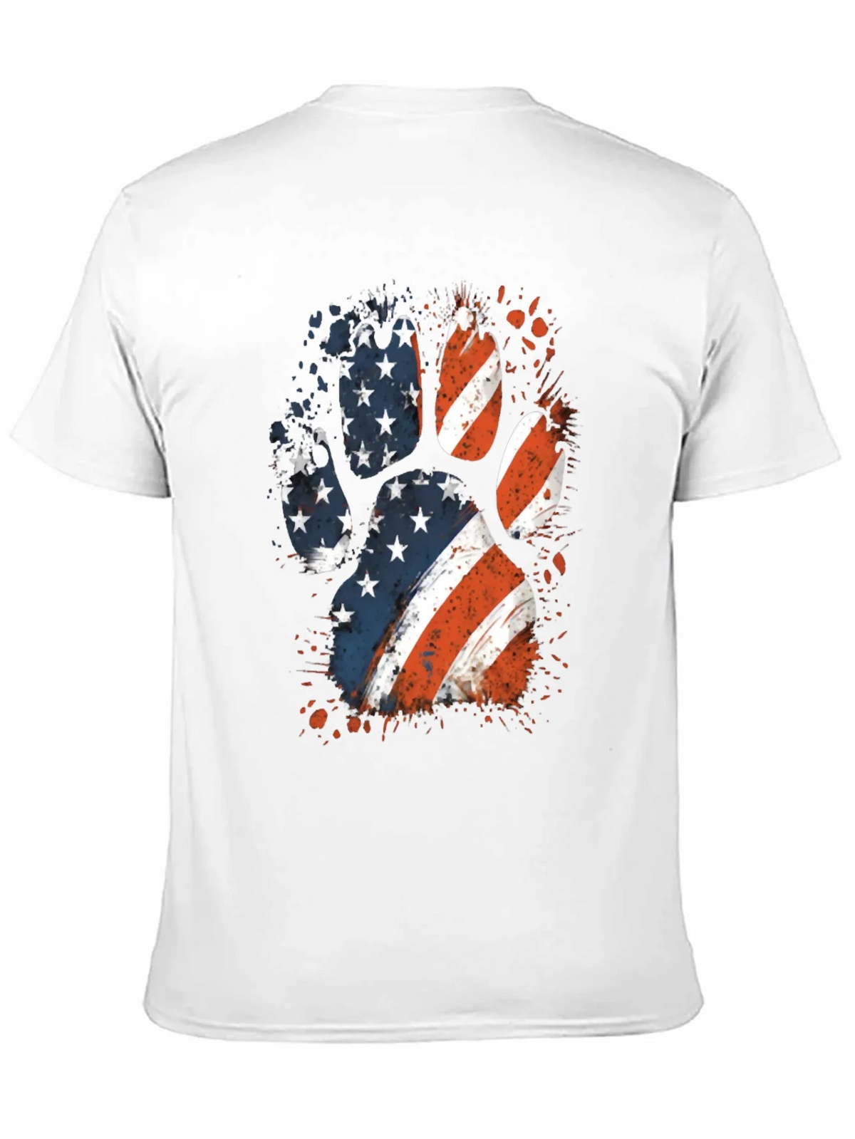 Patriotic Dog Paw Print Graphic Tee product image 10