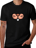 Funny Beaver Face Graphic T-Shirt product image 1