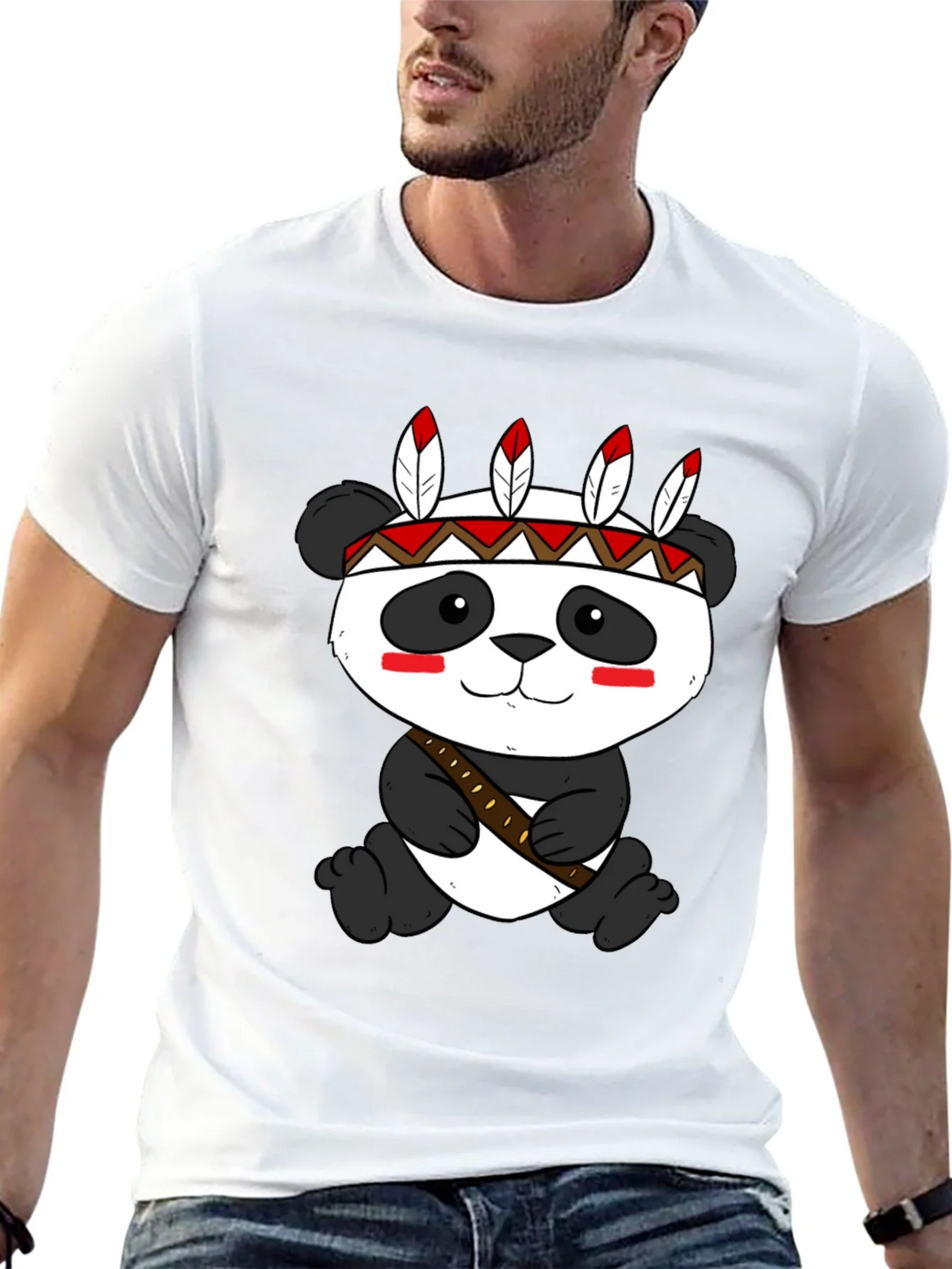 Panda Tee: Native American Style product image 9