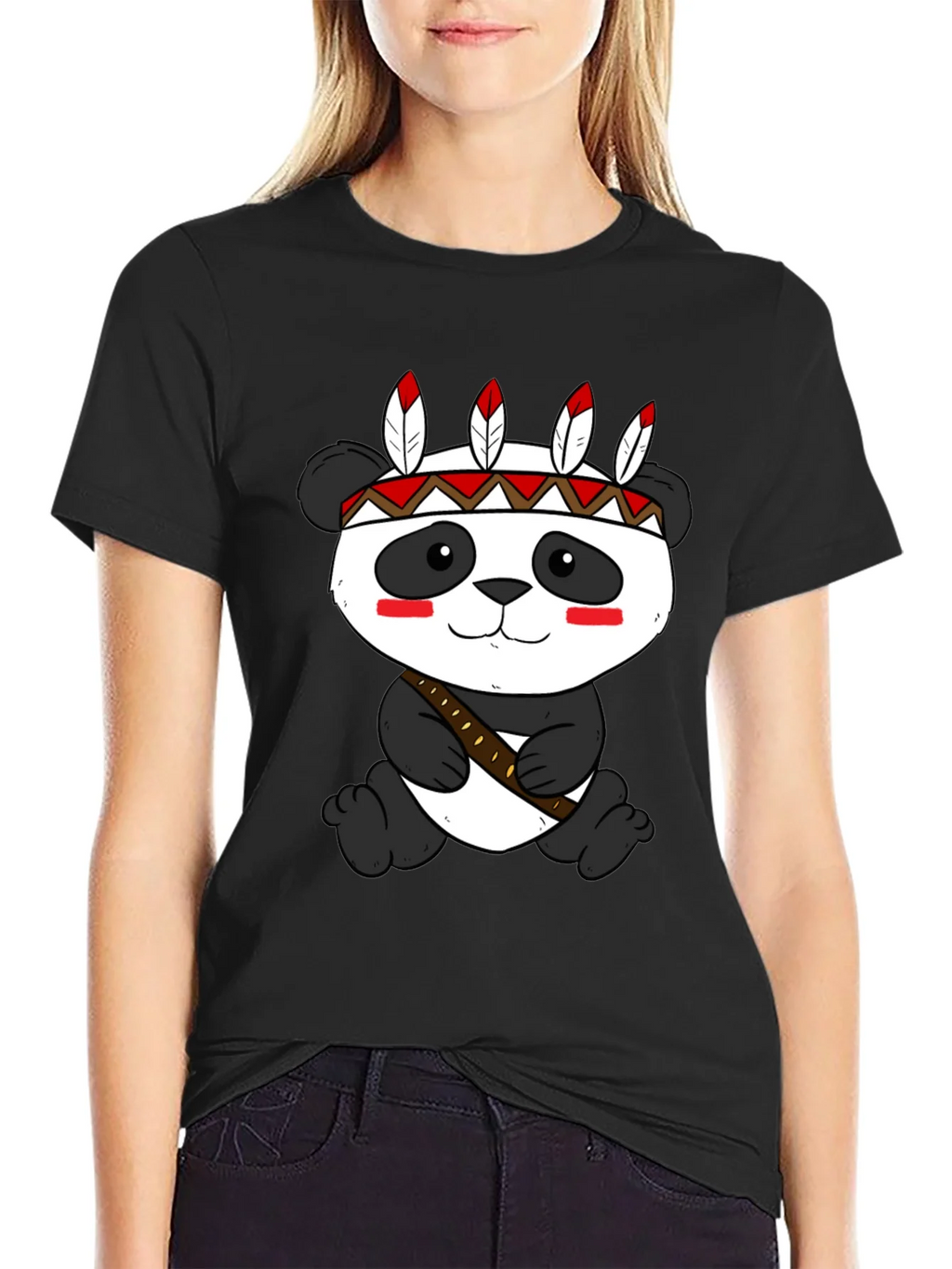 Panda Tee: Native American Style product image 1