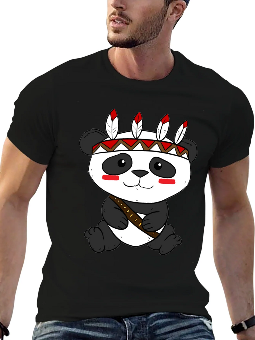 Panda Tee: Native American Style product image 5