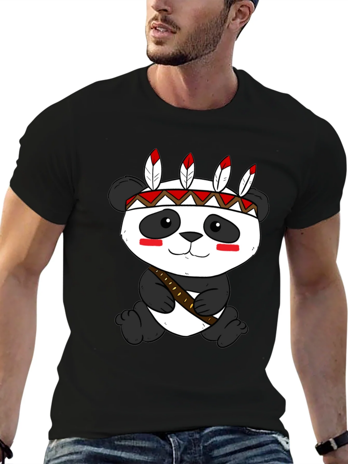 Panda Tee: Native American Style product image 5