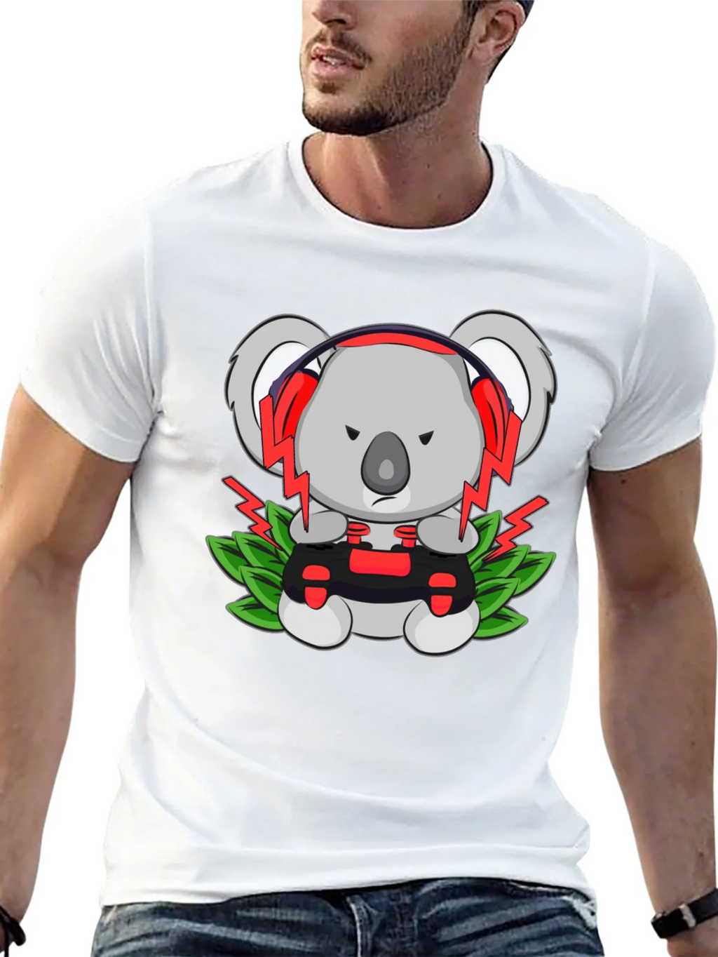 Gamer Koala T-Shirt - Controller & Headphones product image 5