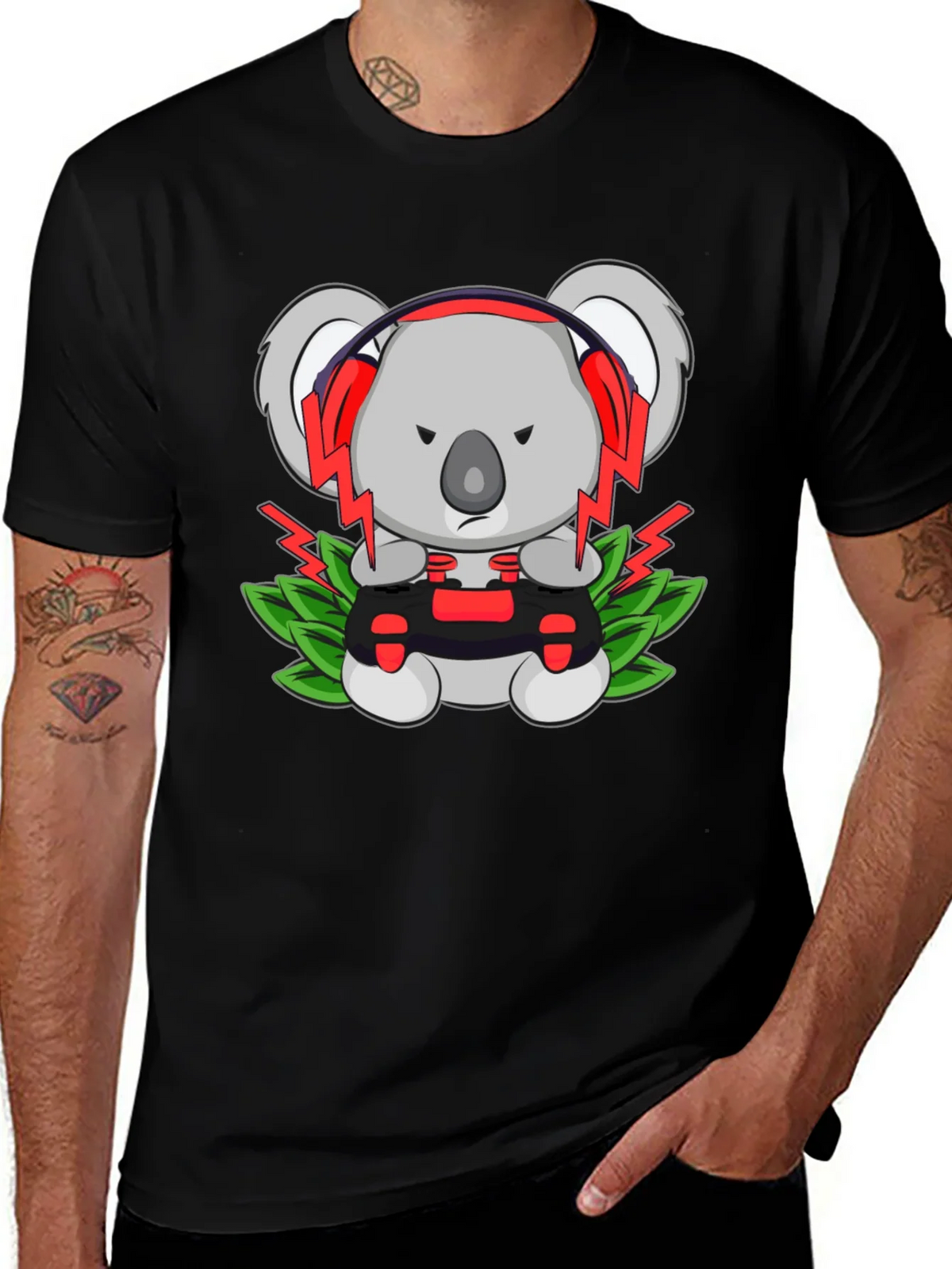 Gamer Koala T-Shirt - Controller & Headphones product image 1
