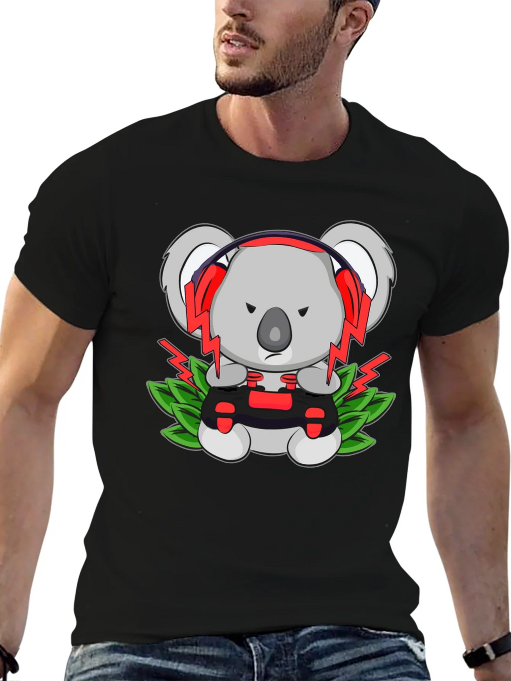 Gamer Koala T-Shirt - Controller & Headphones product image 3