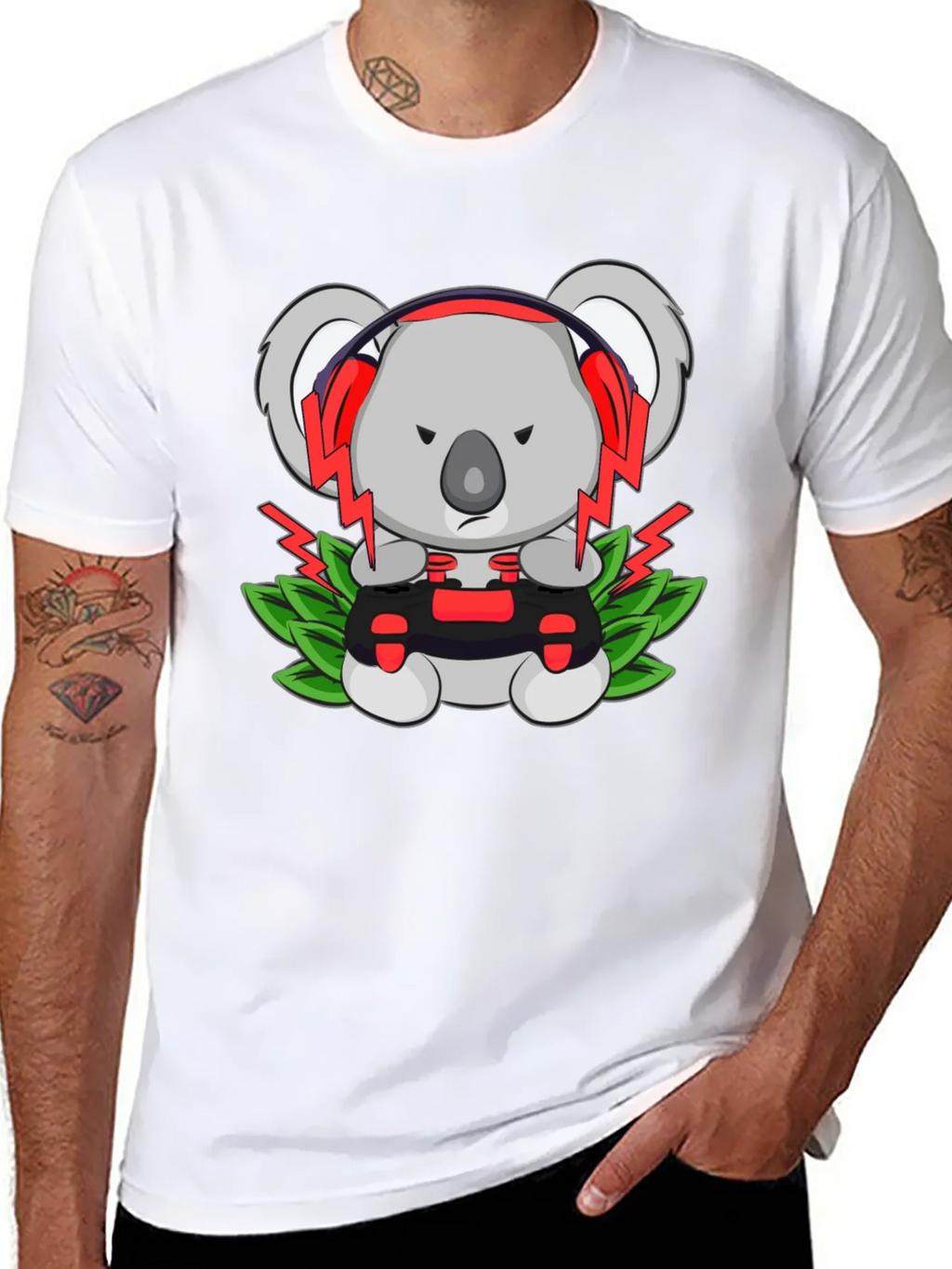 Gamer Koala T-Shirt - Controller & Headphones product image 4