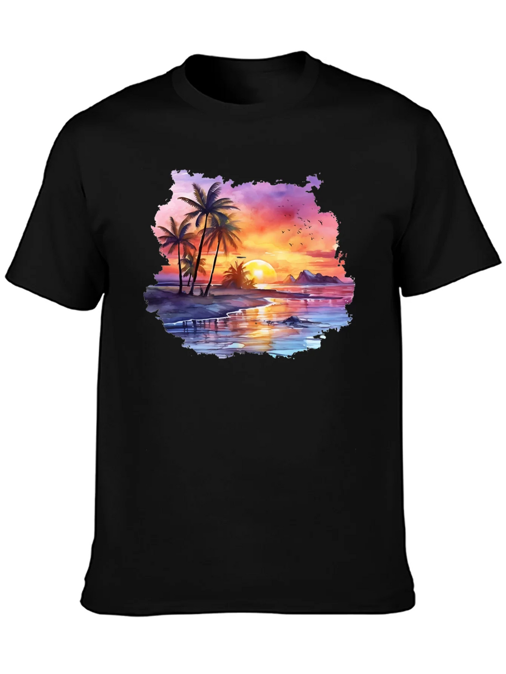 Tropical Sunset Palm Tree Graphic T-Shirt product image 2