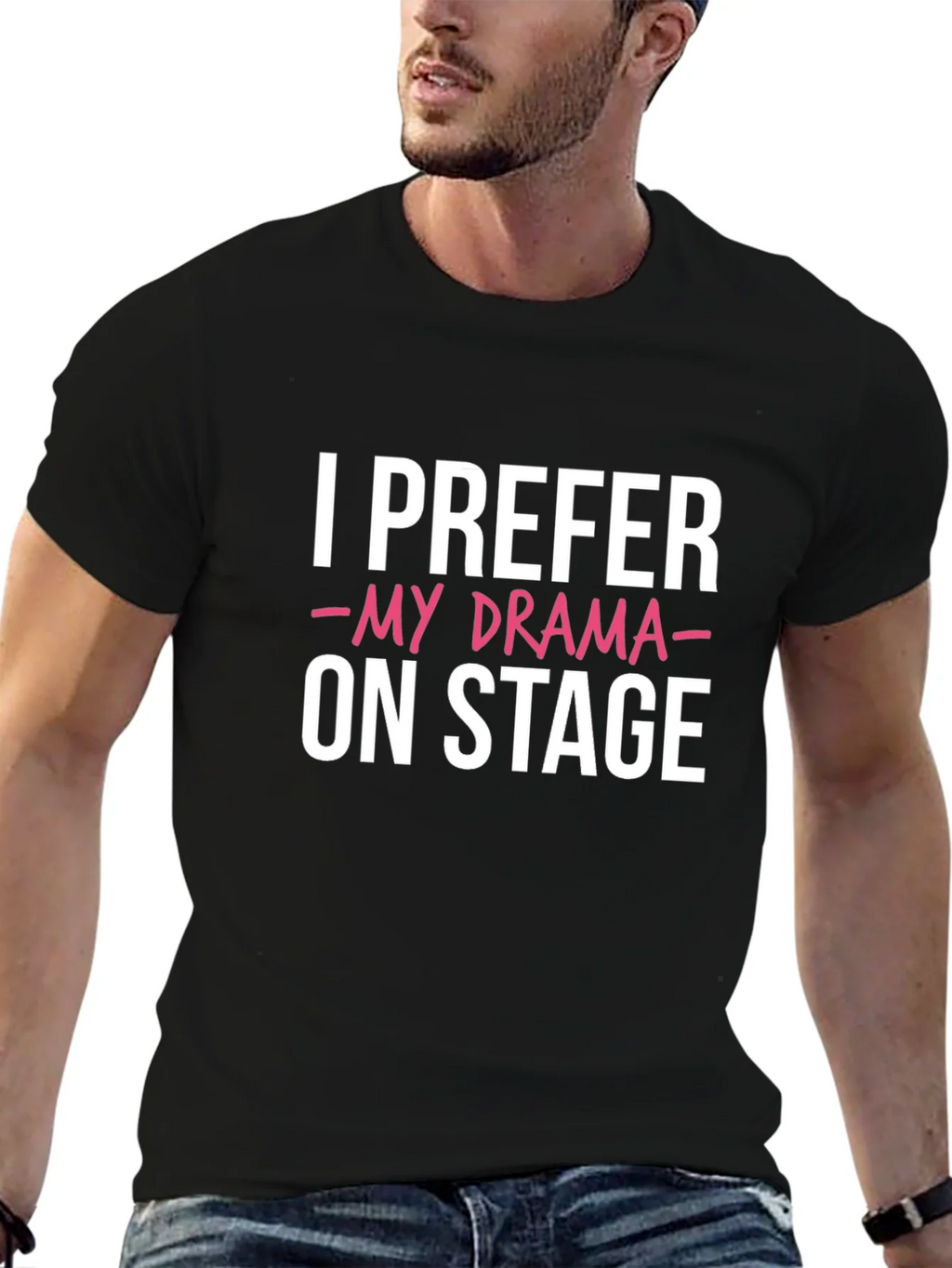 I Prefer My Drama On Stage Black Graphic Tee product image 6