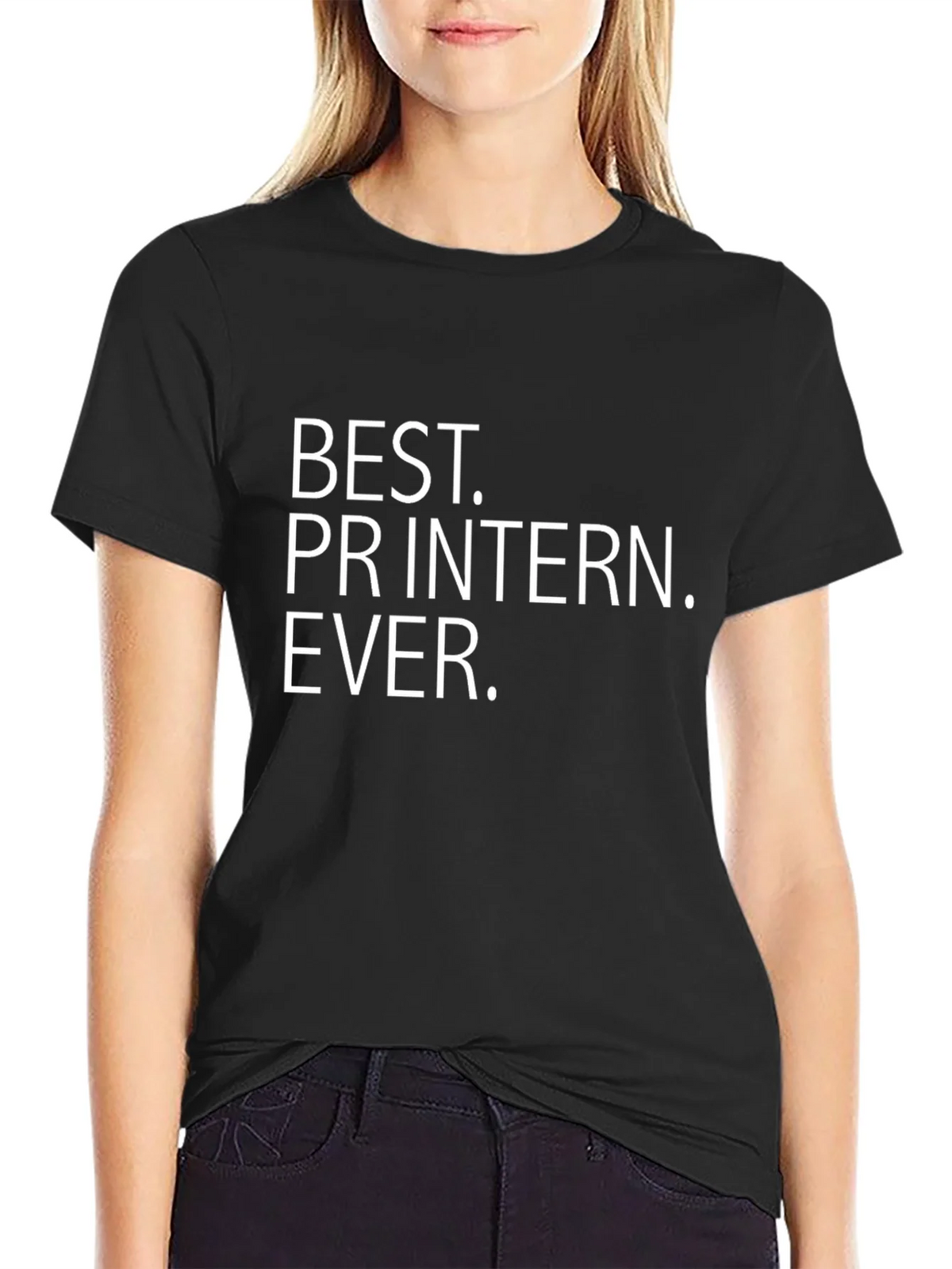 Best PR Intern Ever Black Tee product image 2