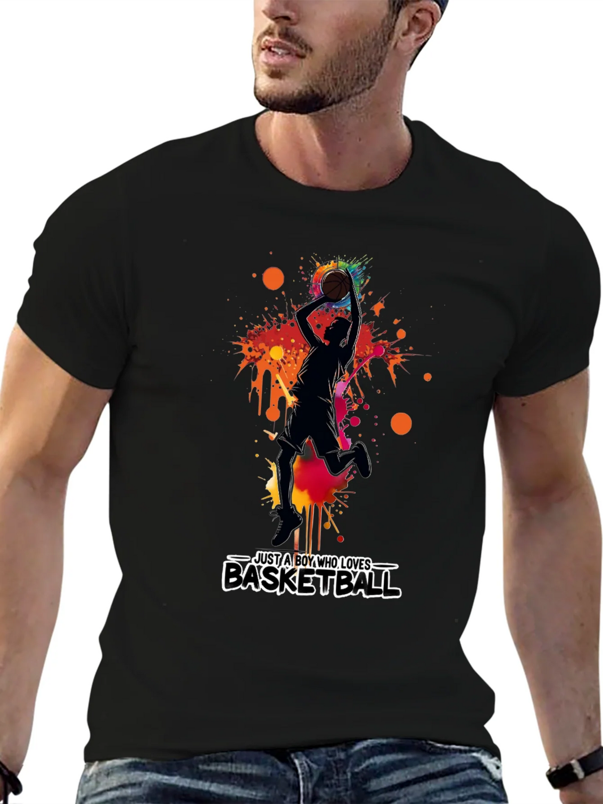 Basketball Lover Graphic Tee - Mens Black T-Shirt product image 6