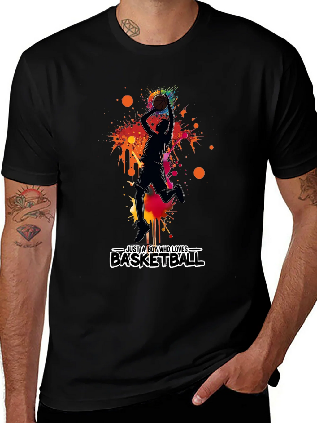 Basketball Lover Graphic Tee - Mens Black T-Shirt product image 1
