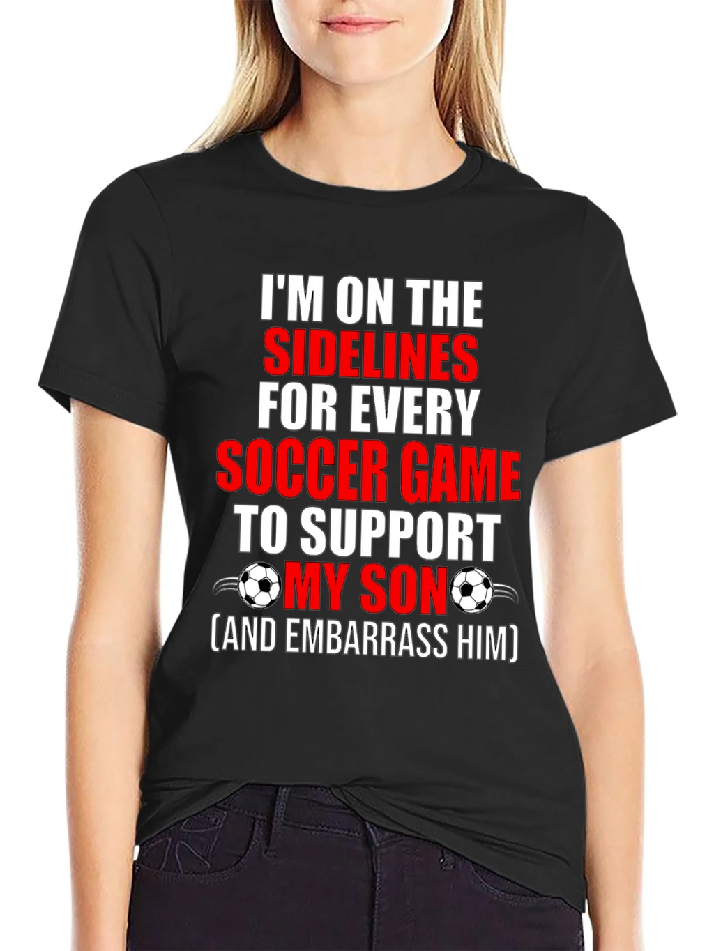 Soccer Dad T-Shirt: Im on the Sidelines to Support My Son product image 1
