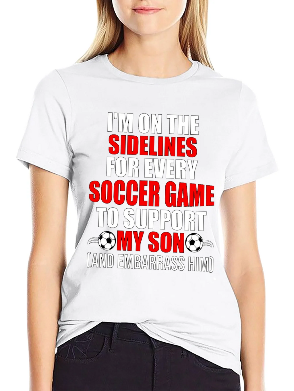 Soccer Dad T-Shirt: Im on the Sidelines to Support My Son product image 3