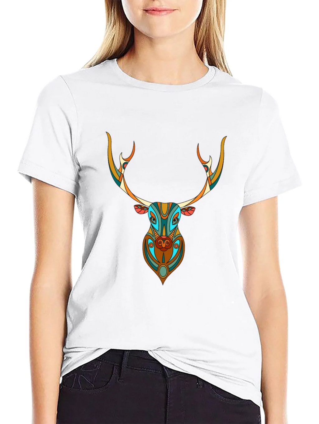 Geometric Deer Graphic Tee - Unique Style product image 8
