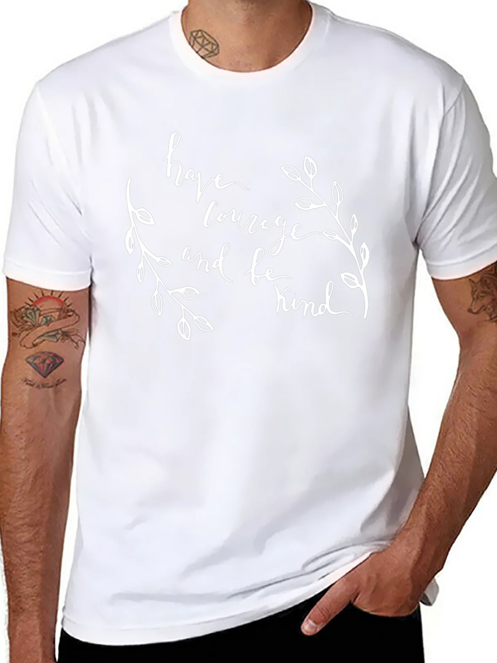 Courage & Kindness Graphic Tee - Black Cotton Shirt product image 7