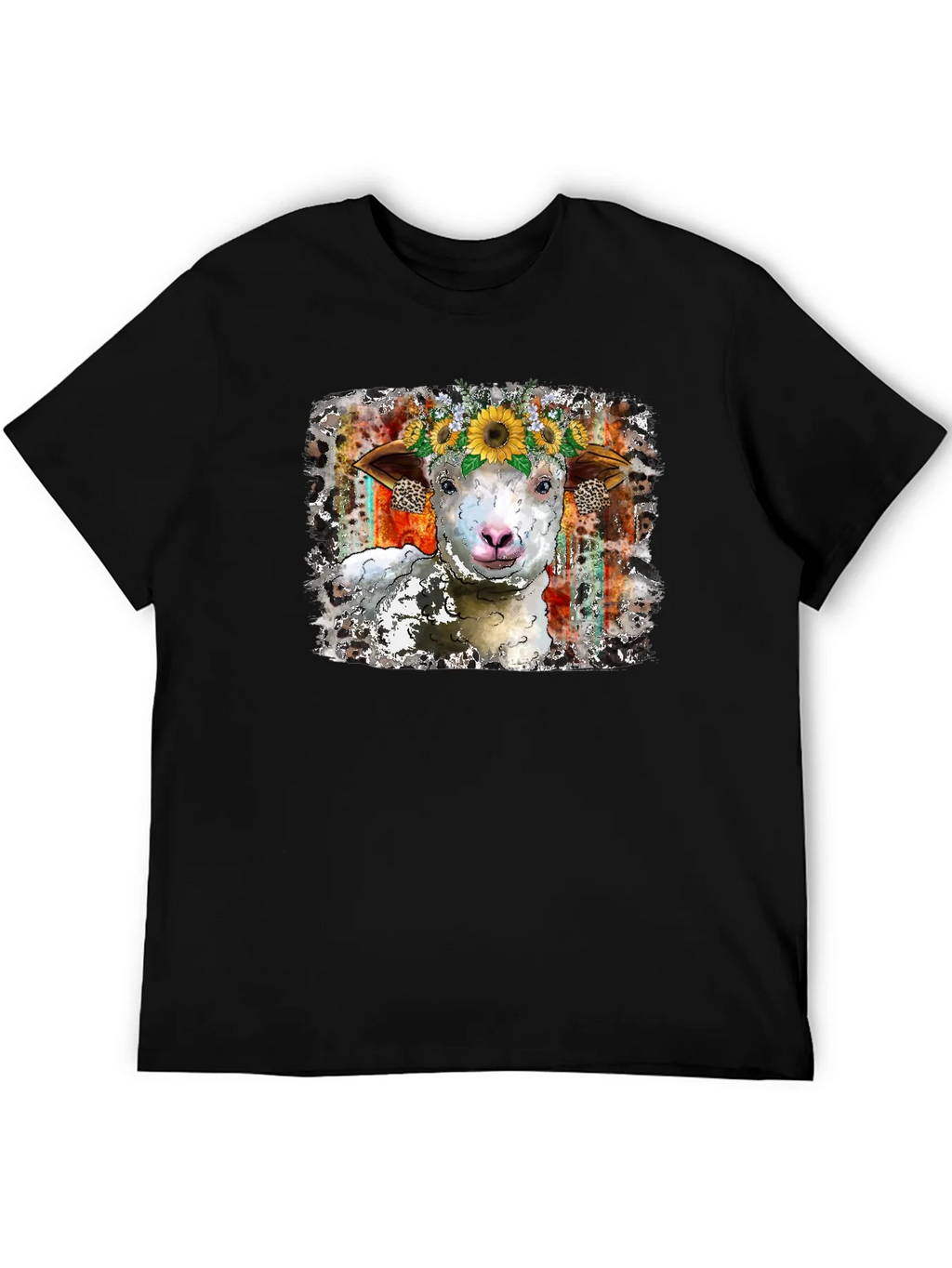 Sheep Sunflower Crown Graphic Tee product image 5