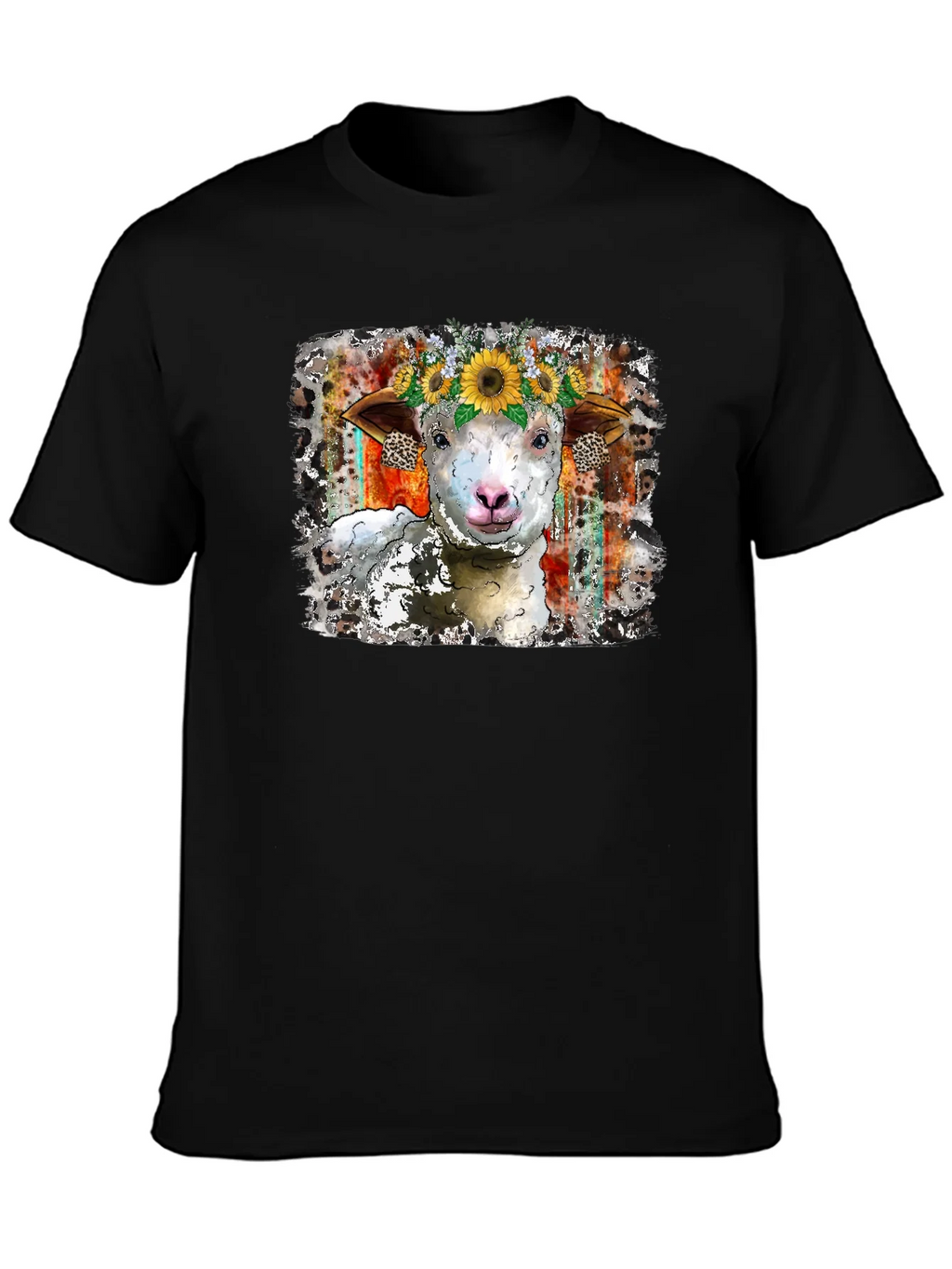 Sheep Sunflower Crown Graphic Tee product image 3