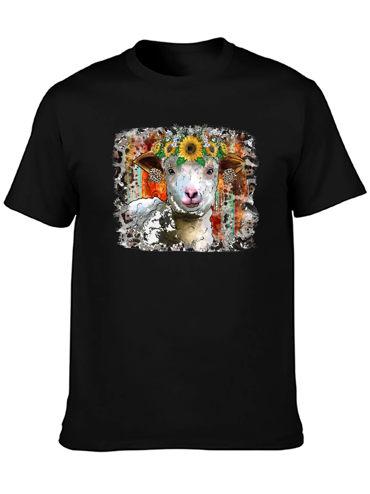 Sheep Sunflower Crown Graphic Tee product image 3