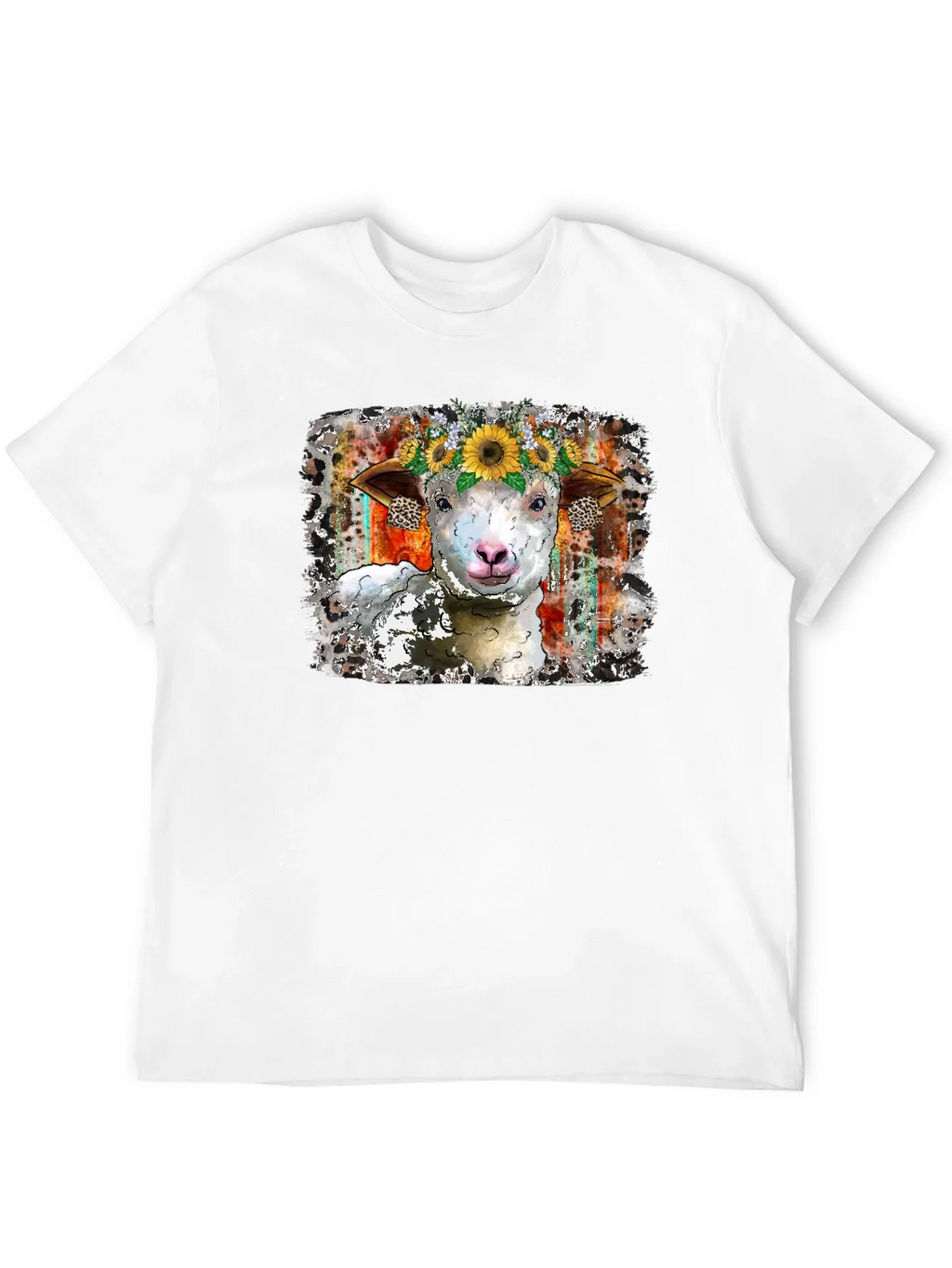 Sheep Sunflower Crown Graphic Tee product image 11