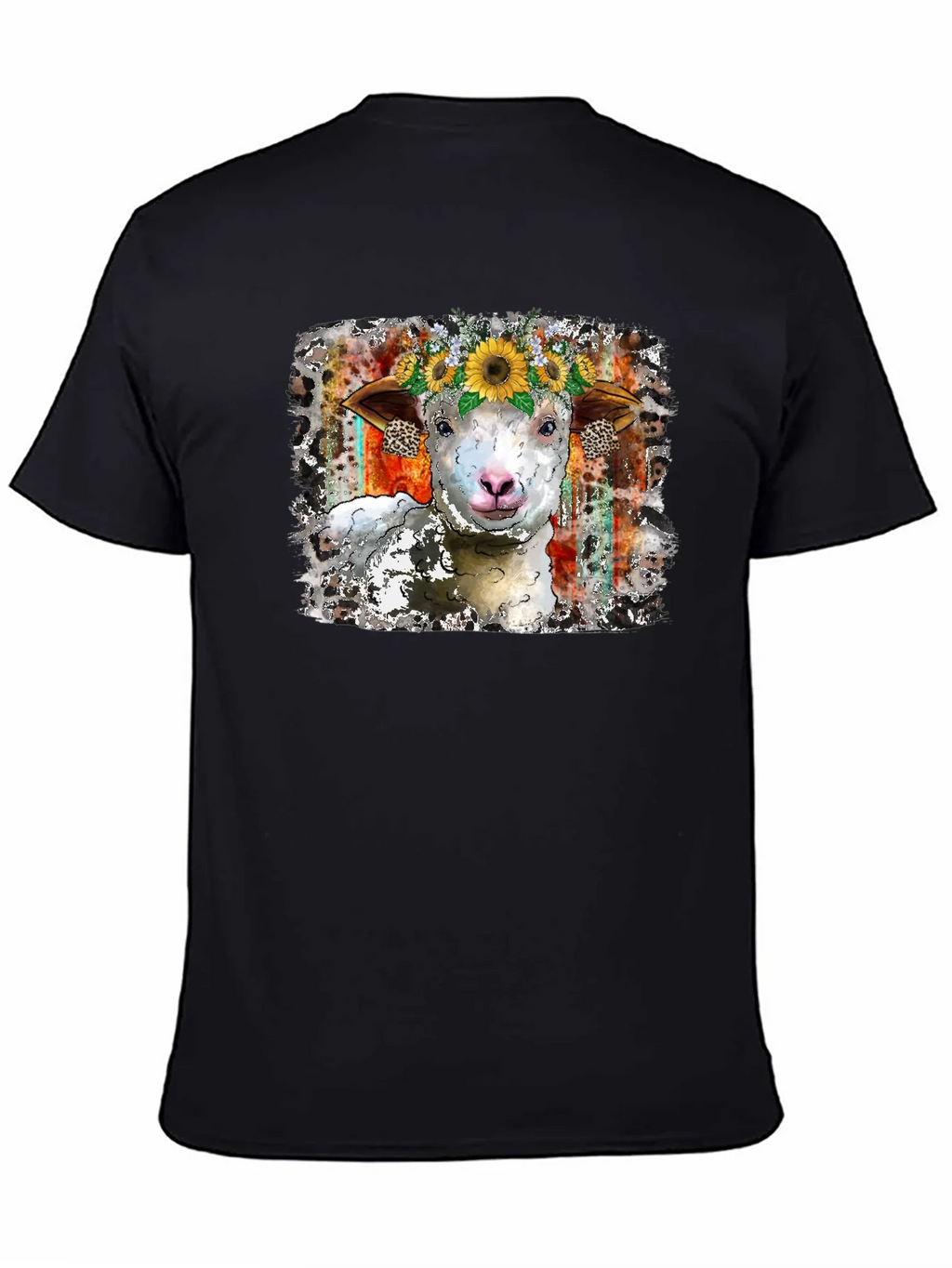 Sheep Sunflower Crown Graphic Tee product image 4