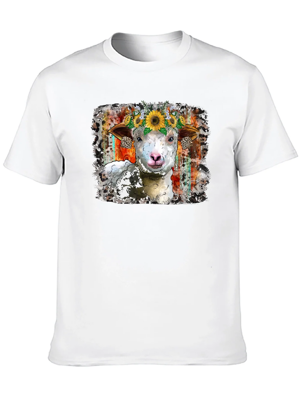 Sheep Sunflower Crown Graphic Tee product image 9