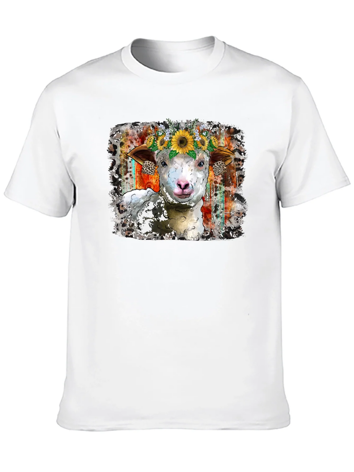 Sheep Sunflower Crown Graphic Tee product image 9