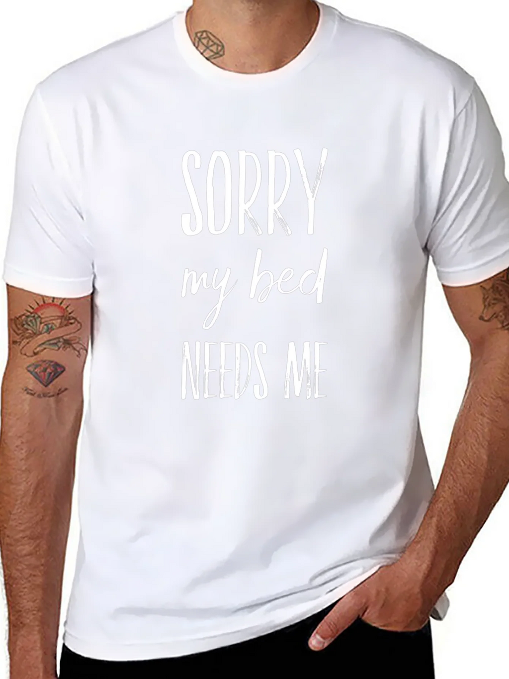 Sorry My Bed Needs Me Graphic Tee product image 7