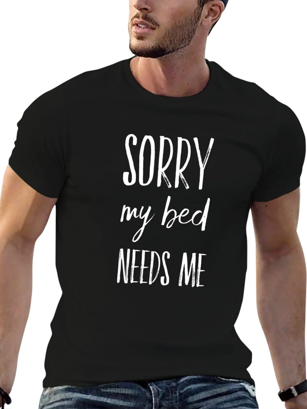 Sorry My Bed Needs Me Graphic Tee product image 6