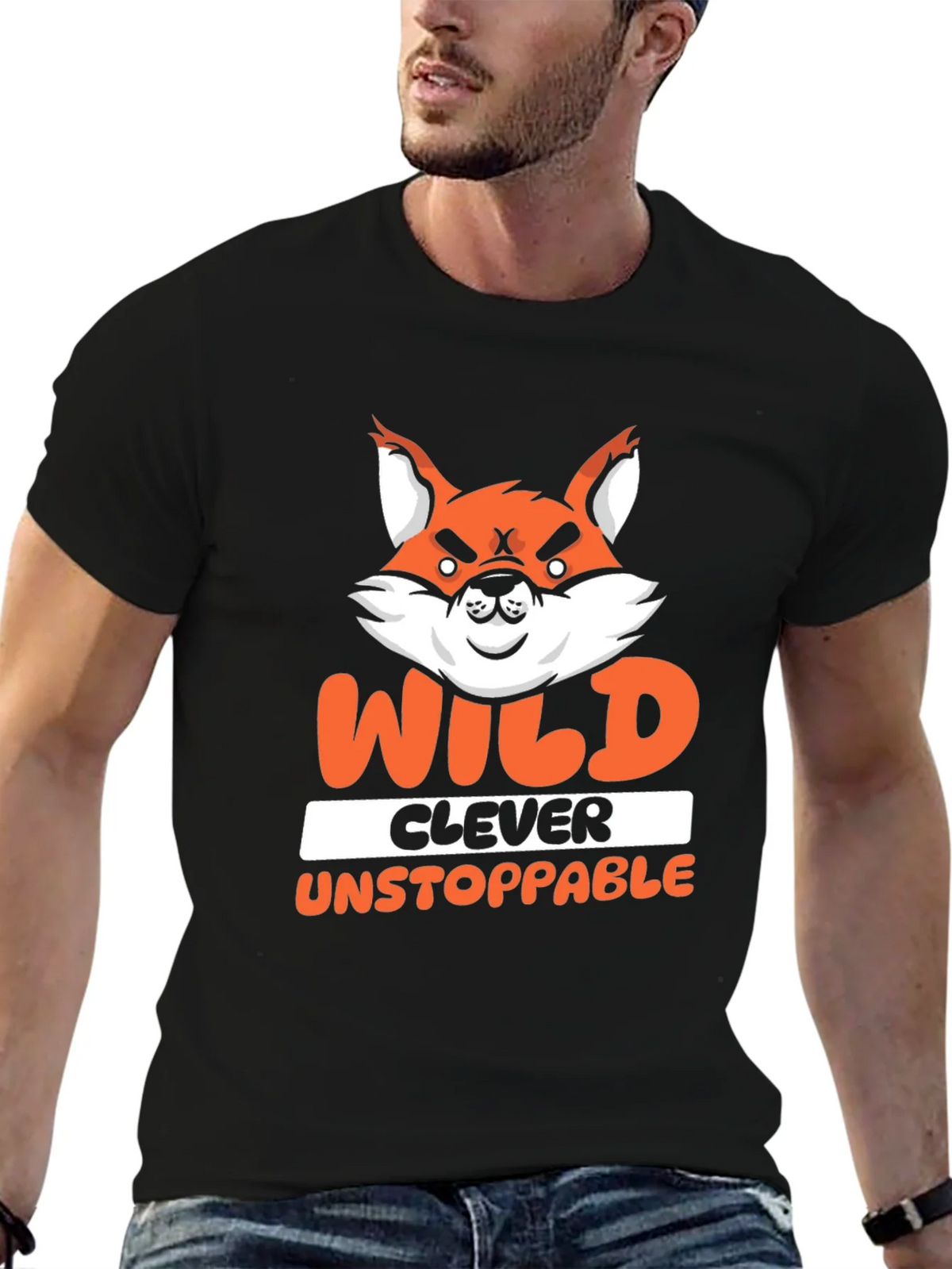 Wild Clever Unstoppable Fox Graphic T-Shirt product image 6