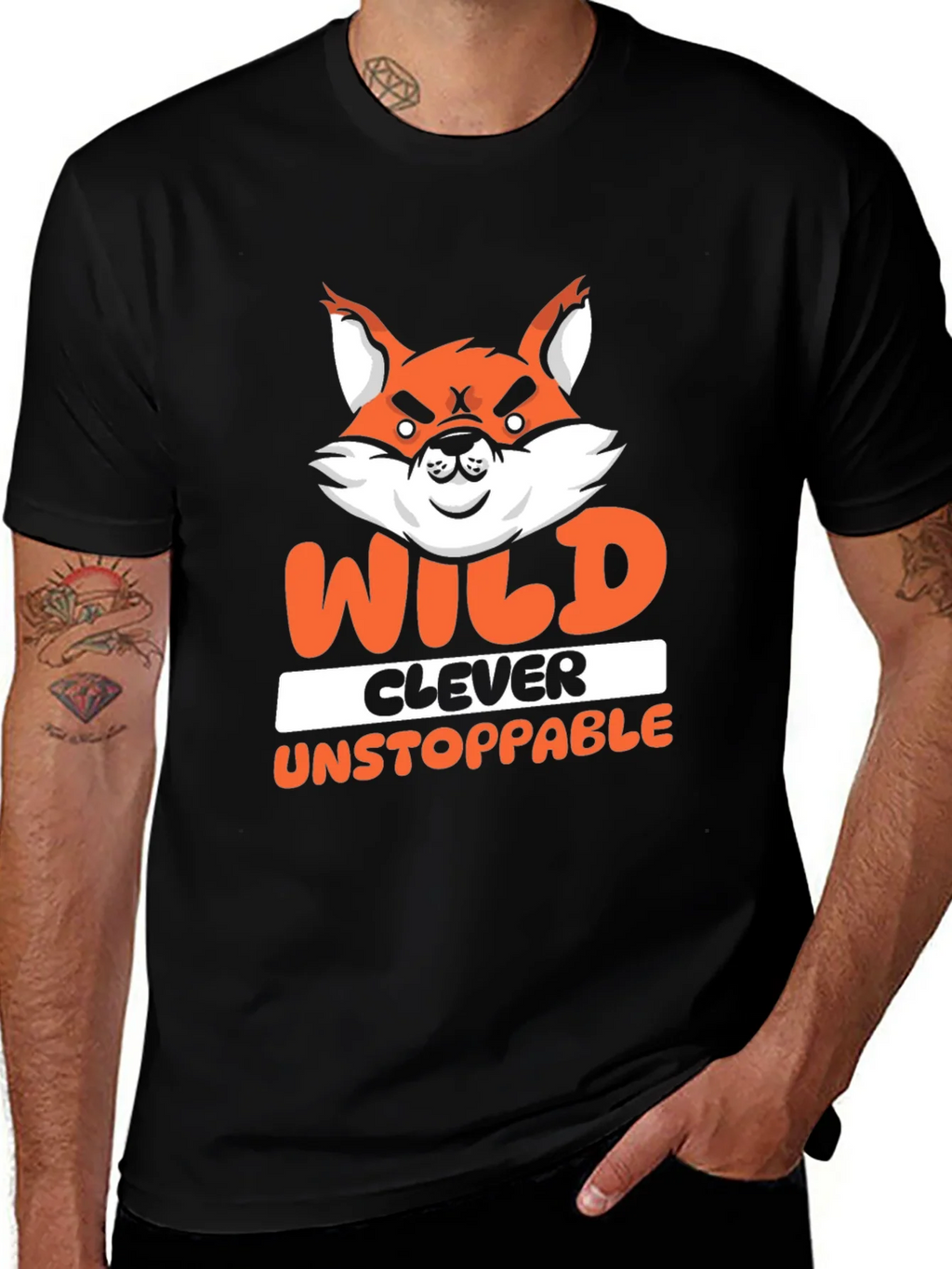 Wild Clever Unstoppable Fox Graphic T-Shirt product image 1
